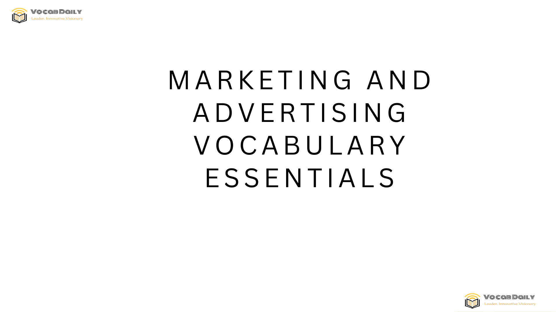 Marketing and Advertising Vocabulary Essentials