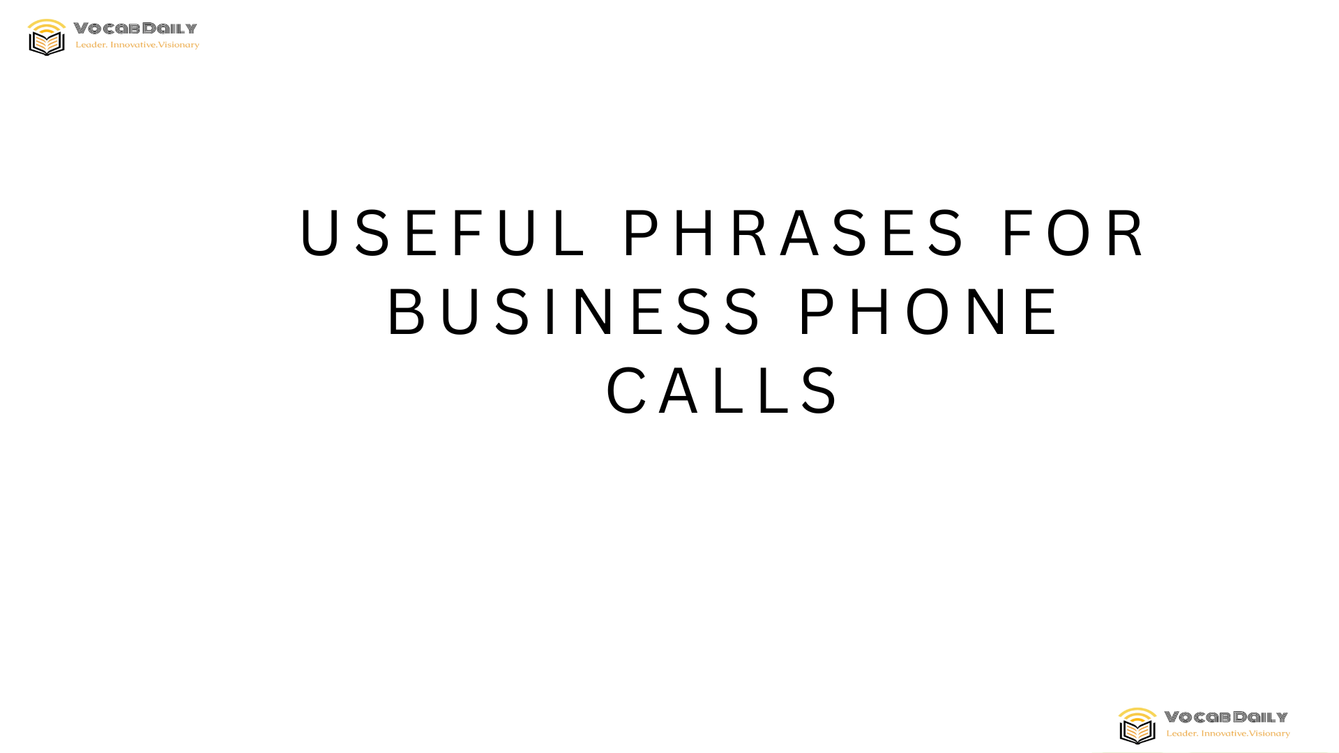 Useful Phrases for Business Phone Calls